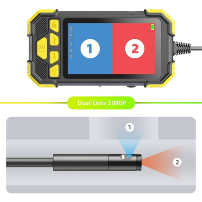 Y19 7.9mm Dual Lens Hand-held Hard-wire Endoscope with 4.3-inch IPS Color LCD Screen, Cable Length:2m(Yellow) - Consumer Electronics by buy2fix | Online Shopping UK | buy2fix