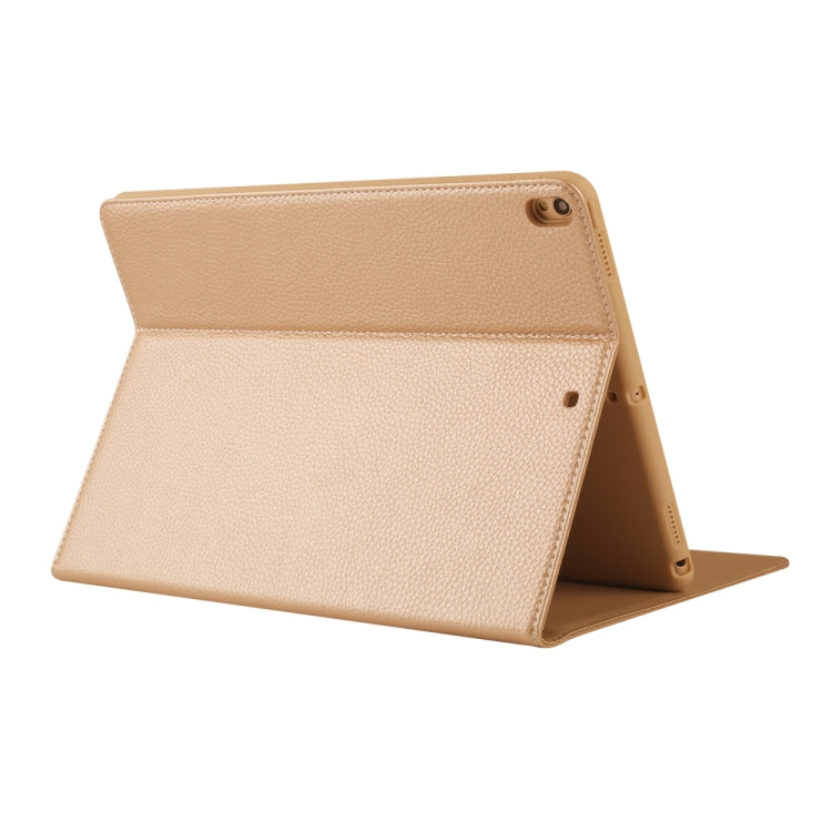 For iPad Pro 10.5 inch GEBEI PU+TPU Horizontal Flip Protective Case with Holder & Card Slots(Gold) - iPad Pro 10.5 inch Cases by GEBEI | Online Shopping UK | buy2fix