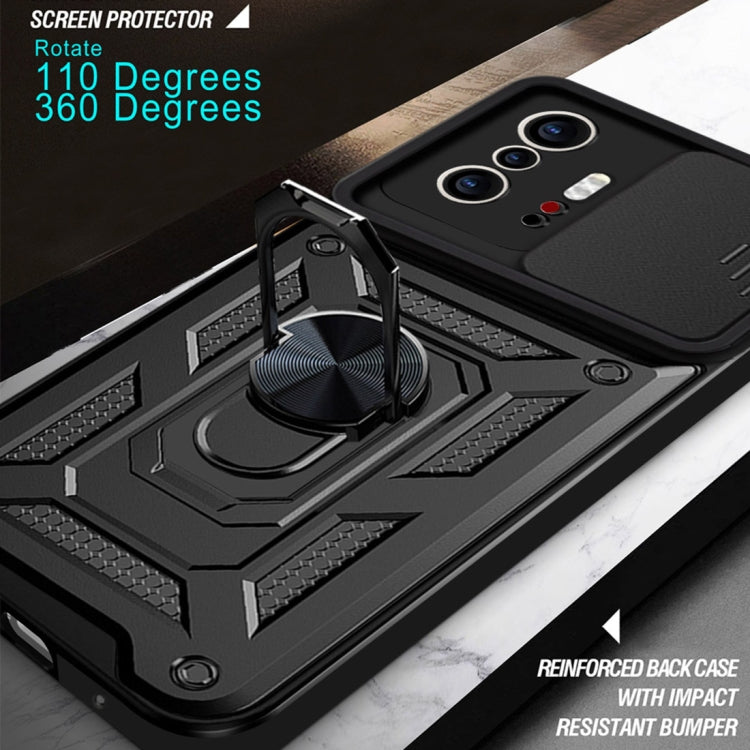 For Xiaomi Mi 11T / 11T Pro Sliding Camera Cover Design TPU+PC Protective Case(Black) - Xiaomi Accessories by buy2fix | Online Shopping UK | buy2fix