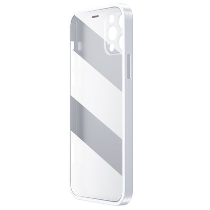 For iPhone 12 Pro WK WPC-011 Shockproof PC Phone Case with Tempered Glass Film(White) - iPhone 12 / 12 Pro Cases by WK | Online Shopping UK | buy2fix