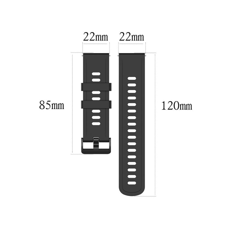 For Amazfit GTR Silicone Smart Watch Watch Band, Size:22mm(White) - Watch Bands by buy2fix | Online Shopping UK | buy2fix