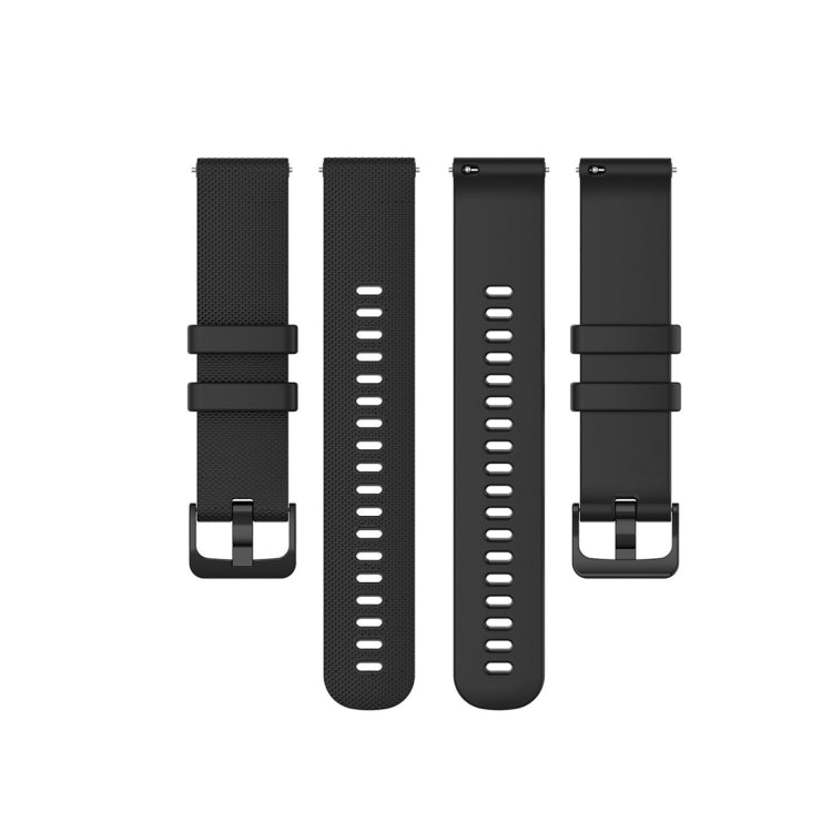 For Garmin Silicone Smart Watch Watch Band, Size:20mm Universal(Black) - Watch Bands by buy2fix | Online Shopping UK | buy2fix