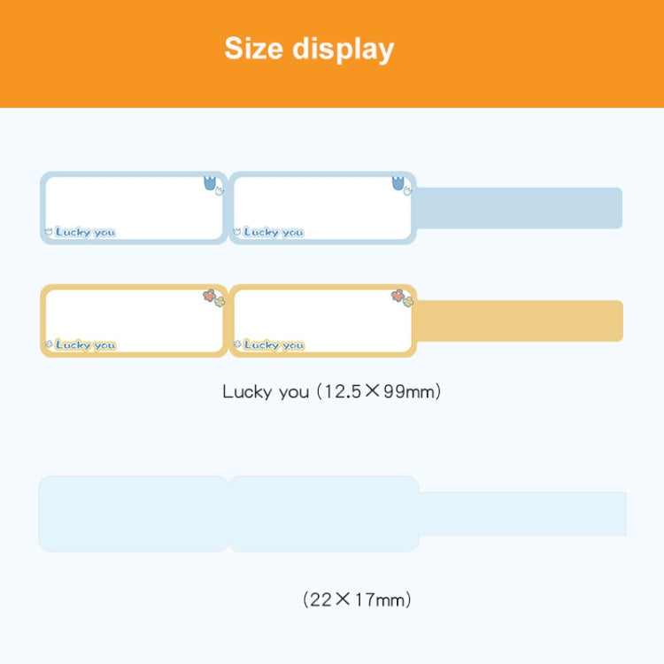 12.5 x 99mm 70 Sheets Thermal Label Data Cable Sort Stickers For NiiMbot D101 / D11(Lucky You) - Consumer Electronics by buy2fix | Online Shopping UK | buy2fix