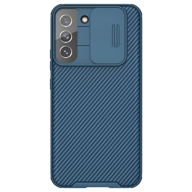 For Samsung Galaxy S22+ 5G NILLKIN Black Mirror Pro Series Camshield Phone Case(Blue) - Galaxy S22+ 5G Cases by NILLKIN | Online Shopping UK | buy2fix