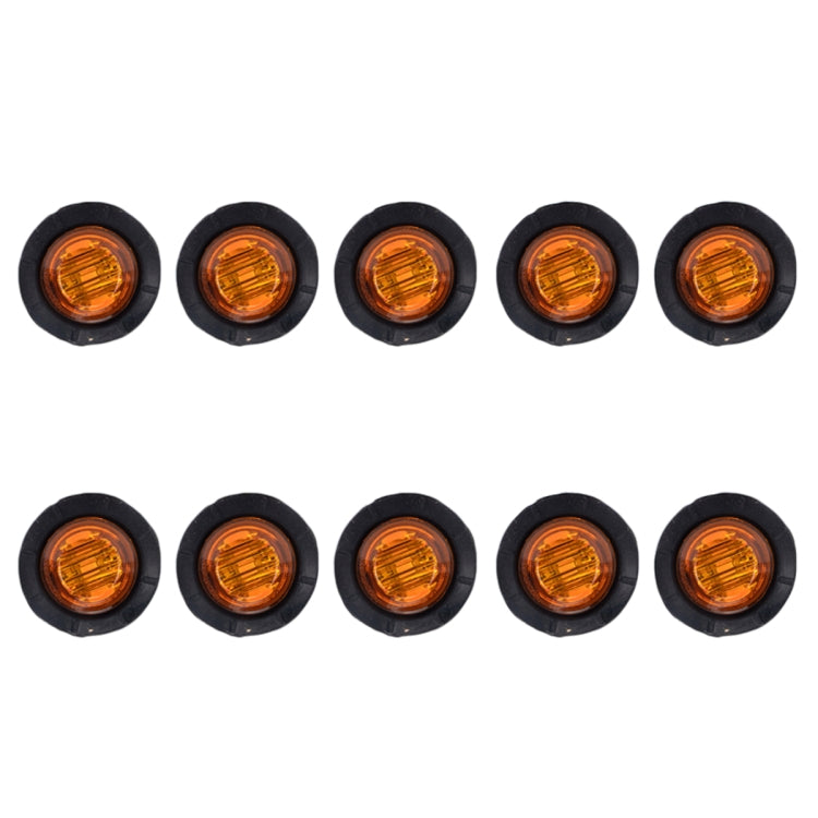 A5011 Amber Light 10 in 1 Truck Trailer LED Round Side Marker Lamp - In Car by buy2fix | Online Shopping UK | buy2fix