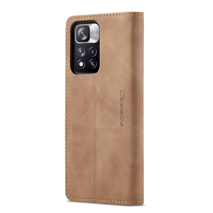 For Xiaomi Redmi Note 11 Pro Global/Redmi Note 11 Pro 5G Global CaseMe 013 Multifunctional Horizontal Flip Leather Phone Case(Brown) - Xiaomi Cases by CaseMe | Online Shopping UK | buy2fix