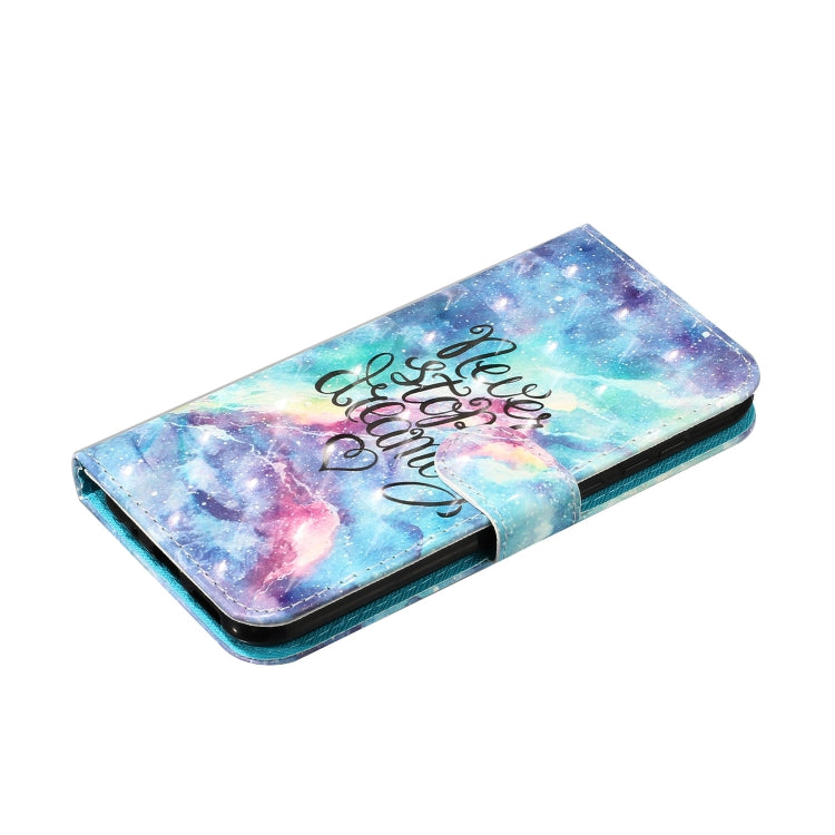 For Samsung Galaxy S22 5G 3D Pattern Horizontal Flip PU Leather Phone Case(Blue Starry Sky) - Galaxy S22 5G Cases by buy2fix | Online Shopping UK | buy2fix