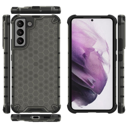 For Samsung Galaxy S22+ 5G Honeycomb PC + TPU Phone Case(Black) - Galaxy S22+ 5G Cases by buy2fix | Online Shopping UK | buy2fix