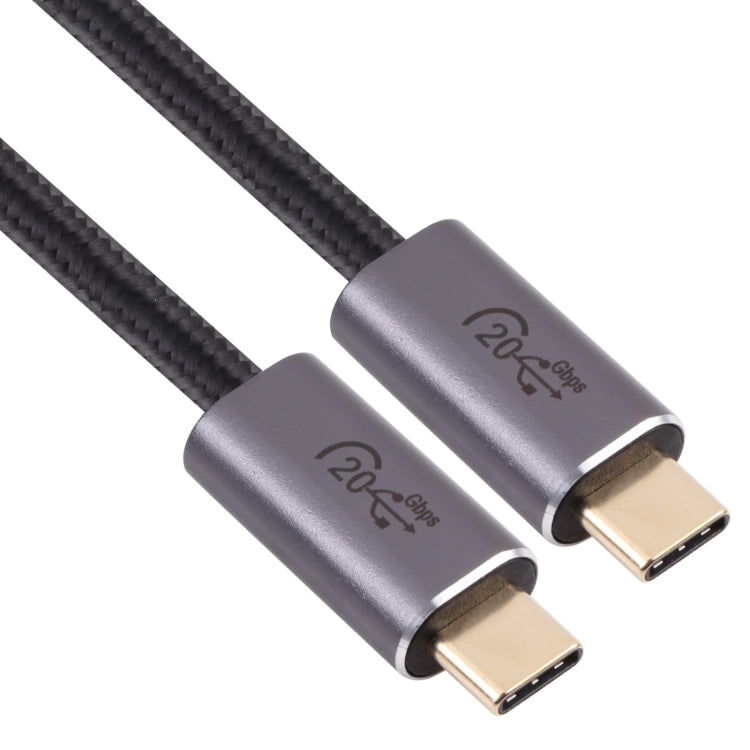 20Gbps USB 3.2 USB-C / Type-C Male to USB-C / Type-C Male Braided Data Cable, Cable Length:1m(Black) - Computer & Networking by buy2fix | Online Shopping UK | buy2fix