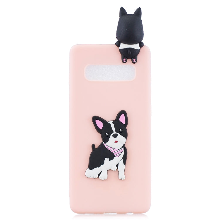 For Galaxy S10 3D Cartoon Pattern Shockproof TPU Protective Case(Cute Dog) - Samsung Accessories by buy2fix | Online Shopping UK | buy2fix