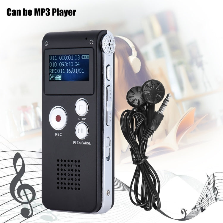 SK-012 32GB USB Dictaphone Digital Audio Voice Recorder with WAV MP3 Player VAR Function(Grey) - Consumer Electronics by buy2fix | Online Shopping UK | buy2fix