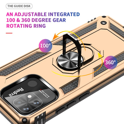 For Xiaomi Redmi 10C Shockproof TPU + PC Phone Case with 360 Degree Rotating Holder(Gold) - Xiaomi Cases by buy2fix | Online Shopping UK | buy2fix