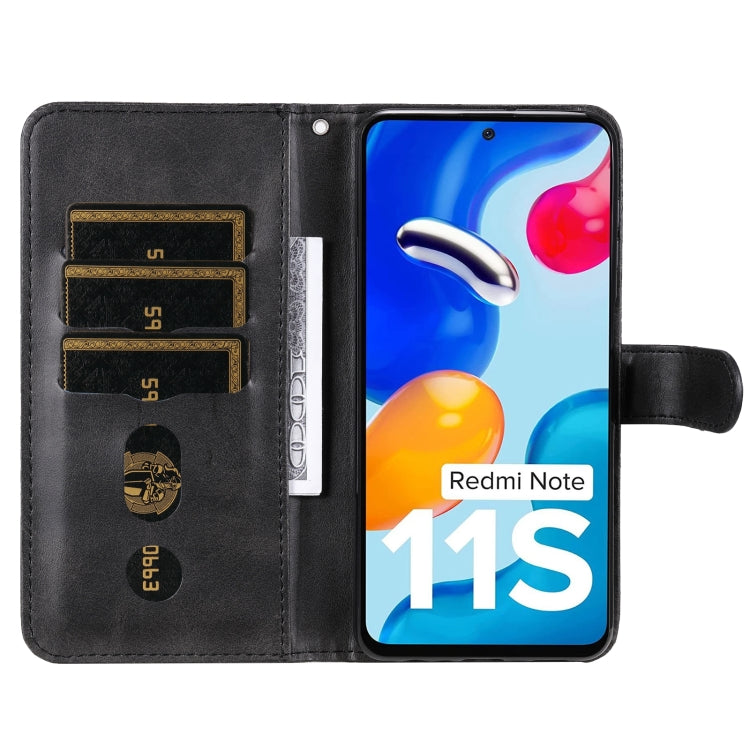 For Xiaomi Redmi Note 11 4G(Global)/Redmi Note 11s 4G(Global) Fashion Calf Texture Zipper Horizontal Flip Leather Case(Black) - Xiaomi Cases by buy2fix | Online Shopping UK | buy2fix