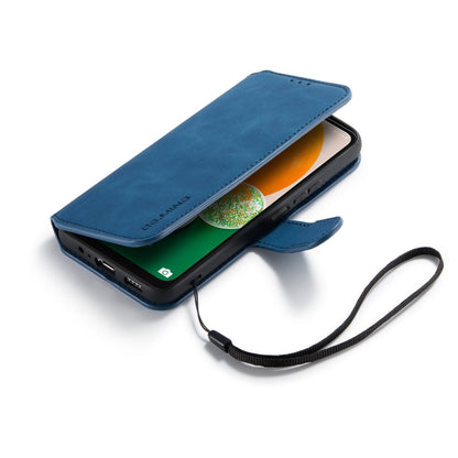 For Samsung Galaxy A13 4G DG.MING Retro Oil Edge Flip Leather Phone Case(Blue) - Samsung Accessories by DG.MING | Online Shopping UK | buy2fix