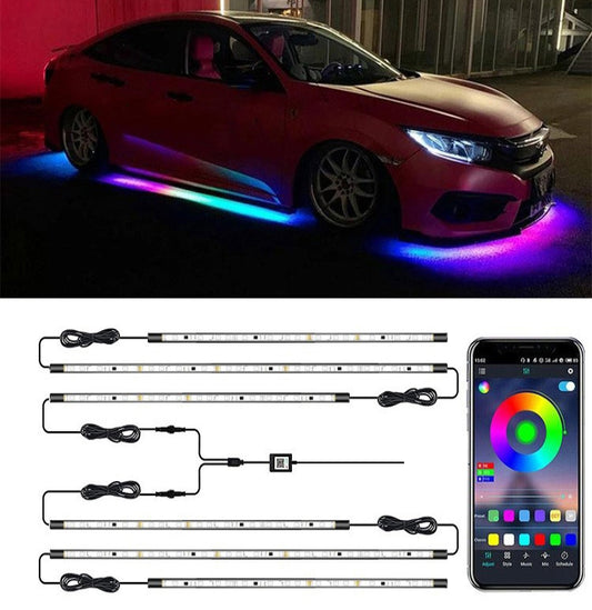 Car Modification Symphony Voice Control LED Chassis Lights, Specification:4 x 60cm + 2 x 150cm - In Car by buy2fix | Online Shopping UK | buy2fix