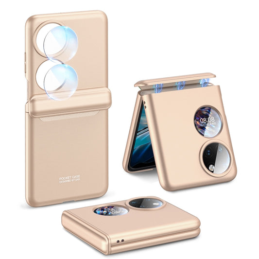 For Huawei P50 Pocket GKK Magnetic Hinge Full Coverage Phone Case(Champagne) - Huawei Cases by GKK | Online Shopping UK | buy2fix