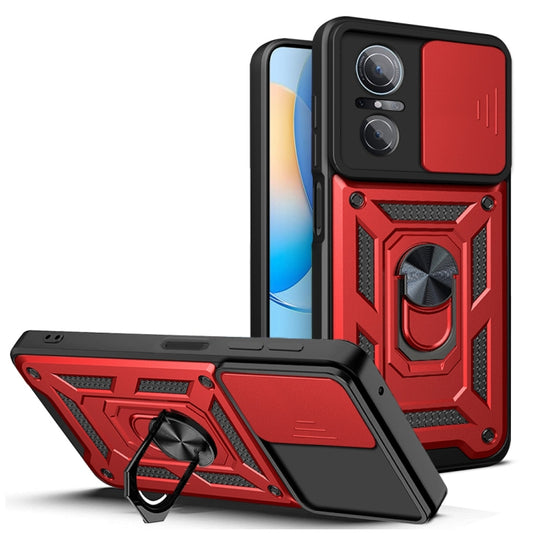 For Huawei nova 9 SE Sliding Camera Cover TPU + PC Phone Case(Red) - Mobile Accessories by buy2fix | Online Shopping UK | buy2fix