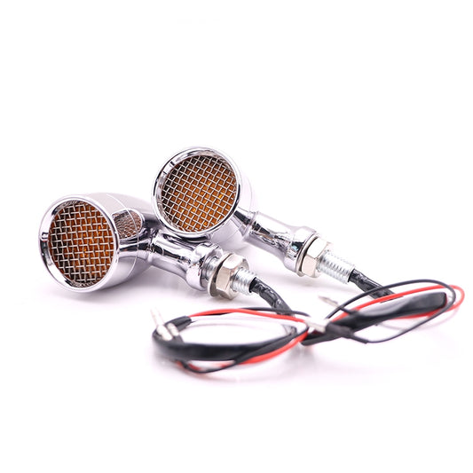 Z008 1 Pair 12V Modified Universal Motorcycle LED Turn Signal, Light Color:Yellow Light(Electroplating) - In Car by buy2fix | Online Shopping UK | buy2fix
