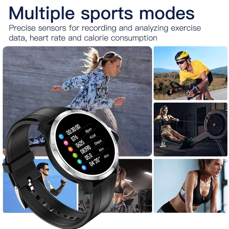 X3 1.3 inch TFT Color Screen Chest Sticker Smart Watch, Support ECG/Heart Rate Monitoring, Style:Coffee Leather Watch Band(Black) - Smart Wear by buy2fix | Online Shopping UK | buy2fix