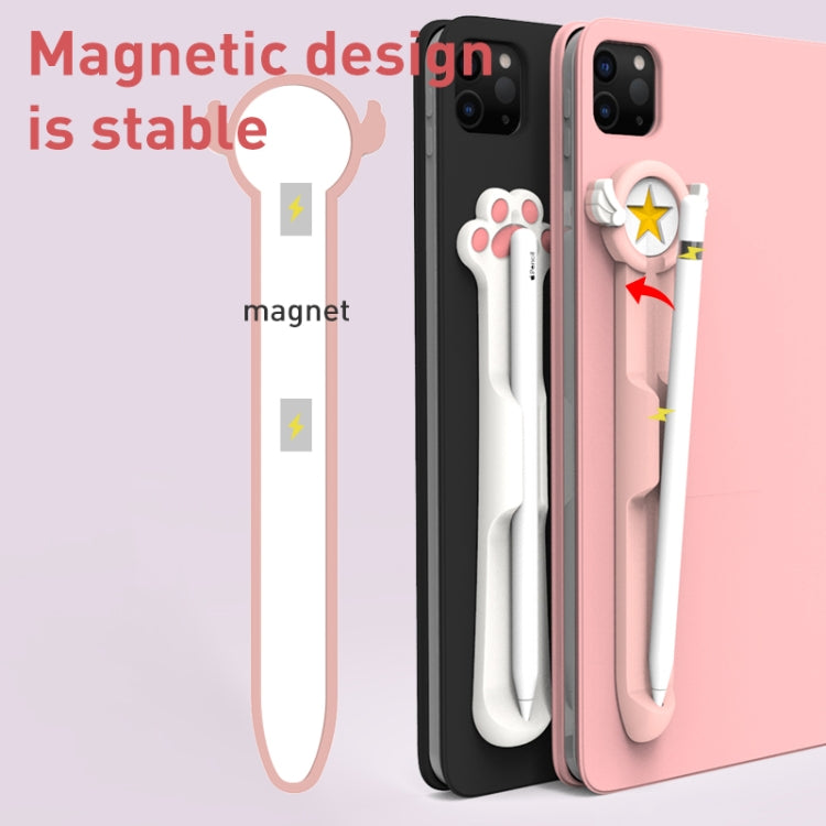 Stylus Silicone Magnetic Cartoon Pen Holder For Apple Pencil 1/2(Pink Magic Wand) - Pencil Accessories by buy2fix | Online Shopping UK | buy2fix