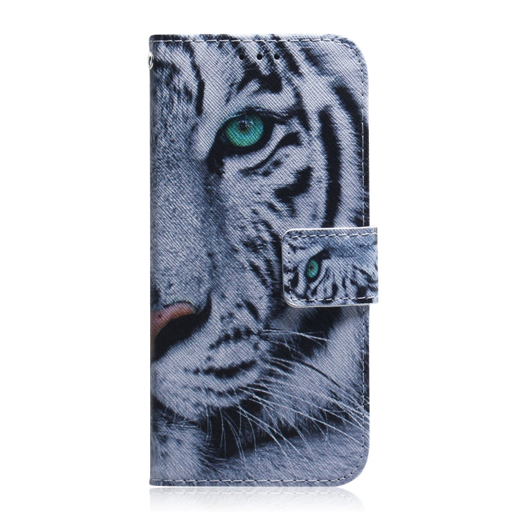 For Honor X7 Coloured Drawing Leather Phone Case(Tiger) - Honor Cases by buy2fix | Online Shopping UK | buy2fix