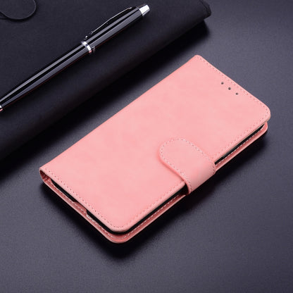 For Honor X8 Skin Feel Pure Color Flip Leather Phone Case(Pink) - Mobile Accessories by buy2fix | Online Shopping UK | buy2fix