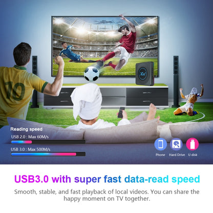 X96 X4 8K Smart TV BOX Android 11.0 Media Player, Amlogic S905X4 Quad Core ARM Cortex A55, RAM: 2GB, ROM: 16GB, Plug Type:EU Plug - Consumer Electronics by buy2fix | Online Shopping UK | buy2fix