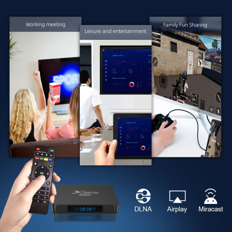 X96Q PRO 4K Smart TV BOX Android 10.0 Media Player, Allwinner H313 Quad Core ARM Cortex A53, RAM: 1GB, ROM: 8GB, Plug Type:EU Plug - Consumer Electronics by buy2fix | Online Shopping UK | buy2fix