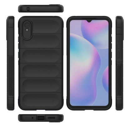 For Xiaomi Redmi 9A Magic Shield TPU + Flannel Phone Case(Dark Blue) - Xiaomi Cases by buy2fix | Online Shopping UK | buy2fix