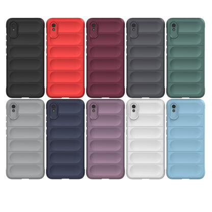 For Xiaomi Redmi 9A Magic Shield TPU + Flannel Phone Case(Dark Green) - Xiaomi Cases by buy2fix | Online Shopping UK | buy2fix