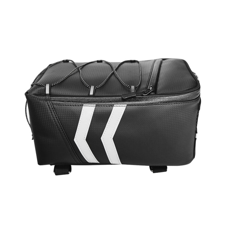 Motorcycle Waterproof PU Leather Rack Rear Carrier Bag, Capacity: 9L with Rain Cover - In Car by buy2fix | Online Shopping UK | buy2fix