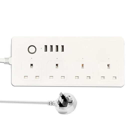 WIFI  13A SM-SO301-K 4 Holes + 4 USB Multi-purpose Smart Power Strip, UK Plug - Consumer Electronics by buy2fix | Online Shopping UK | buy2fix