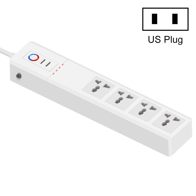 WiFi 10A SM-SO306-M 4 Holes + 2 USB Multi-purpose Smart Power Strip(US Plug) - Consumer Electronics by buy2fix | Online Shopping UK | buy2fix