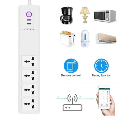 WiFi 16A SM-SO306-M 4 Holes + 2 USB Multi-purpose Smart Power Strip(AU Plug) - Consumer Electronics by buy2fix | Online Shopping UK | buy2fix