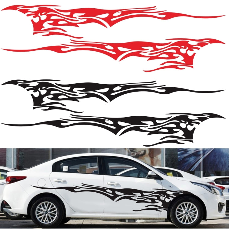 2 PCS/Set D-144 Fire Element Pattern Car Modified Decorative Sticker(Blue) - In Car by buy2fix | Online Shopping UK | buy2fix