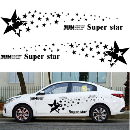 2 PCS/Set D-207 Star Pattern Car Modified Decorative Sticker(Yellow) - In Car by buy2fix | Online Shopping UK | buy2fix