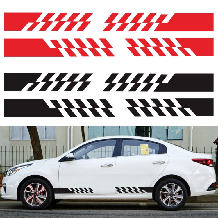 2 PCS/Set D-487 Stripe Pattern Car Modified Decorative Sticker(Red) - In Car by buy2fix | Online Shopping UK | buy2fix