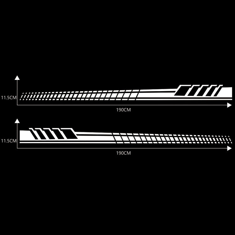 2 PCS/Set D-707 Striped Totem Pattern Car Modified Decorative Sticker(White) - In Car by buy2fix | Online Shopping UK | buy2fix