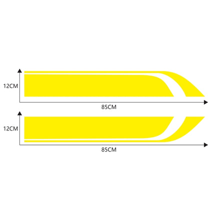 D-711 Stripe Pattern Car Modified Hood Decorative Sticker(Yellow) - In Car by buy2fix | Online Shopping UK | buy2fix