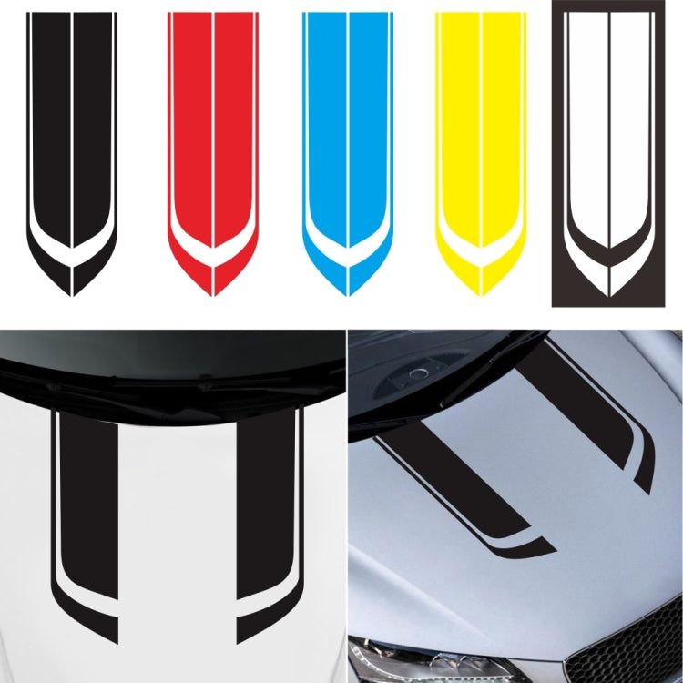 D-711 Stripe Pattern Car Modified Hood Decorative Sticker(Yellow) - In Car by buy2fix | Online Shopping UK | buy2fix