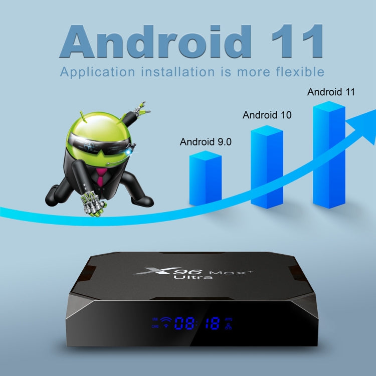 X96 Max+ Ultra 4GB+64GB Amlogic S905X4 8K Smart TV BOX Android 11.0 Media Player, Plug Type:AU Plug - Others by buy2fix | Online Shopping UK | buy2fix