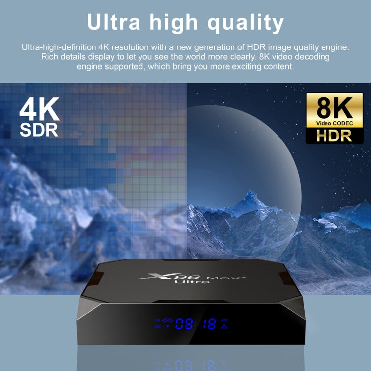 X96 Max+ Ultra 4GB+64GB Amlogic S905X4 8K Smart TV BOX Android 11.0 Media Player, Plug Type:AU Plug - Others by buy2fix | Online Shopping UK | buy2fix