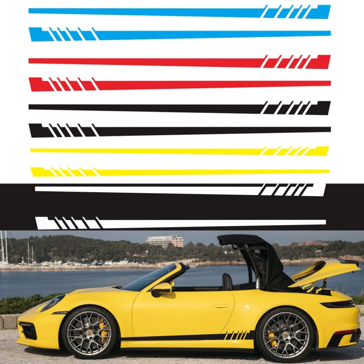 2 PCS/Set D-854 Stripe Pattern Car Modified Decorative Sticker(Blue) - In Car by buy2fix | Online Shopping UK | buy2fix