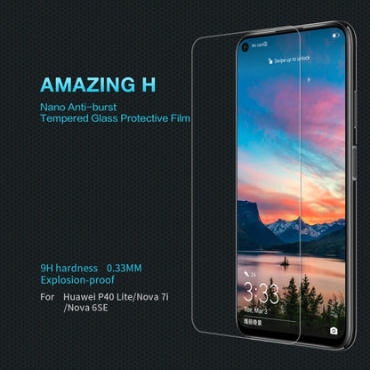 For Huawei Nova 6 SE / P40 Lite / Nova 7i NILLKIN 9H Amazing H Explosion-proof Tempered Glass Film - Huawei Tempered Glass by NILLKIN | Online Shopping UK | buy2fix