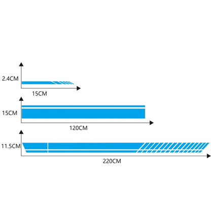 D-936 Stripe Pattern Car Modified Decorative Sticker(Blue) - In Car by buy2fix | Online Shopping UK | buy2fix