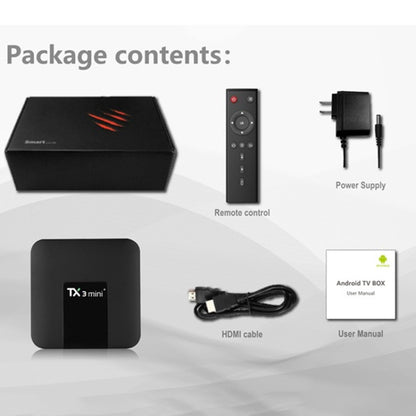 TX3 mini+  Android 11.0 Smart TV Box, Amlogic S905W2 Quad Core, Memory:2GB+16GB, 2.4GHz WiFi(UK Plug) - Consumer Electronics by buy2fix | Online Shopping UK | buy2fix