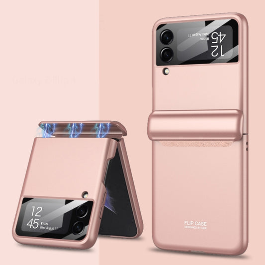 For Samsung Galaxy Z Flip4 GKK Magnetic Fold All-inclusive Protective Phone Case(Rose Gold) - Galaxy Z Flip4 5G Cases by GKK | Online Shopping UK | buy2fix