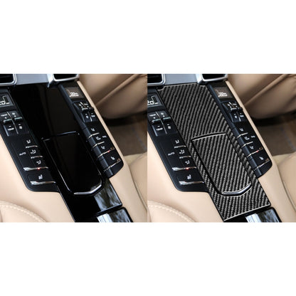 Car Carbon Fiber Rear Seat Multimedia Panel Decorative Sticker for Porsche Panamera 2010-2016, Left and Right Drive - In Car by buy2fix | Online Shopping UK | buy2fix