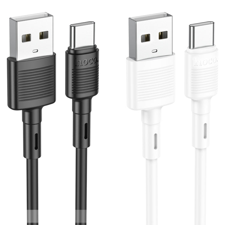 hoco X83 3A USB to USB-C / Type-C Victory Charging Data Cable，Length：1m(White) -  by hoco | Online Shopping UK | buy2fix