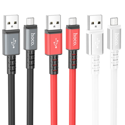 hoco X85 2.4A USB to Micro USB Strength Charging Data Cable，Length：1m(Black) -  by hoco | Online Shopping UK | buy2fix